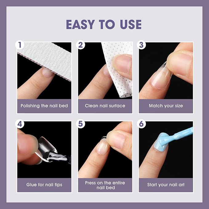 Extra Short Coffin Nail Tips:240PCS Soft False Nail Gel Tips Full Cover Acrylic Clear Fake Press On Nails for Extensions Women Manicure DIY 12 Sizes