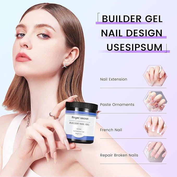 Hard Gel Builder Gel for Nails Long-lasting Strong Hand Nude 3D Sculpting for Nail Extension 5.3fl.oz (nude, 5.3fl.oz)