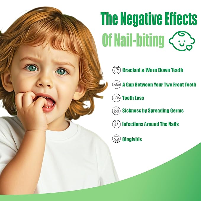 Nail Biting Treatment For Kids, Nail Biting Prevention, No Bite Nail Care, Thumb Sucking Deterrent For Ages 3+, 0.5 fl oz (10ml)