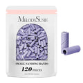 MelodySusie 120 Pcs Nail Drill Bits Small Sanding Bands for 3.1mm Mandrel Bit, 240 Extreme Fine Grit Nail File for Acrylic Nails Gel Manicures and Pedicure, Purple (Only Sanding Bands)
