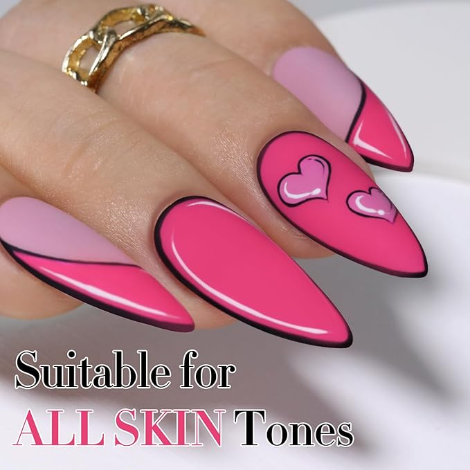 Double Rhythm Gel Polish 15ML Jelly Sheer Pastel Light Milky Color Pearl White Bottle 1 PC 0.5 OZ Full Size Nail Art Salon at Home (Pink Purple-D1471)