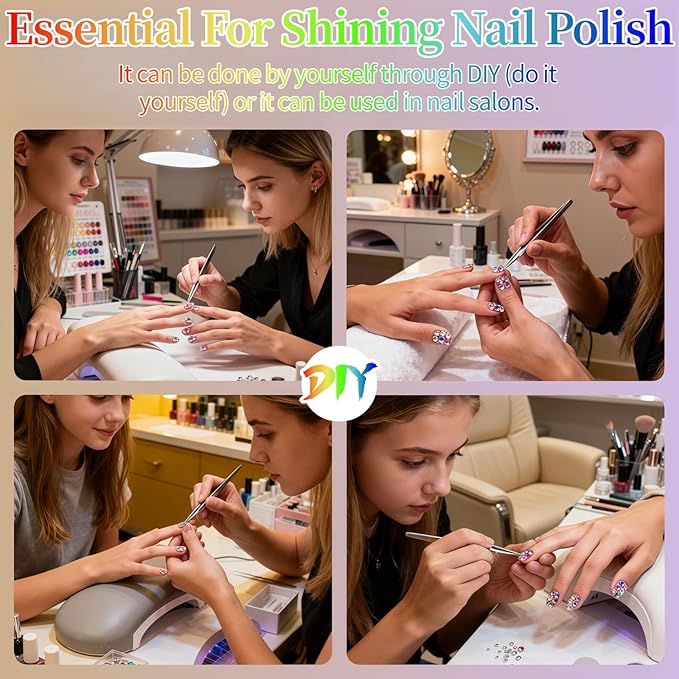 40000 Pcs Jelly Rhinestones for Bedazzling & Nail Art - 3mm Multicolor Flatback Gems, Includes B7000 Glue, Tweezers & Pen - DIY Bedazzler Kit for Diamond Art, Jewelry Making, Crafts (40000 pcs)