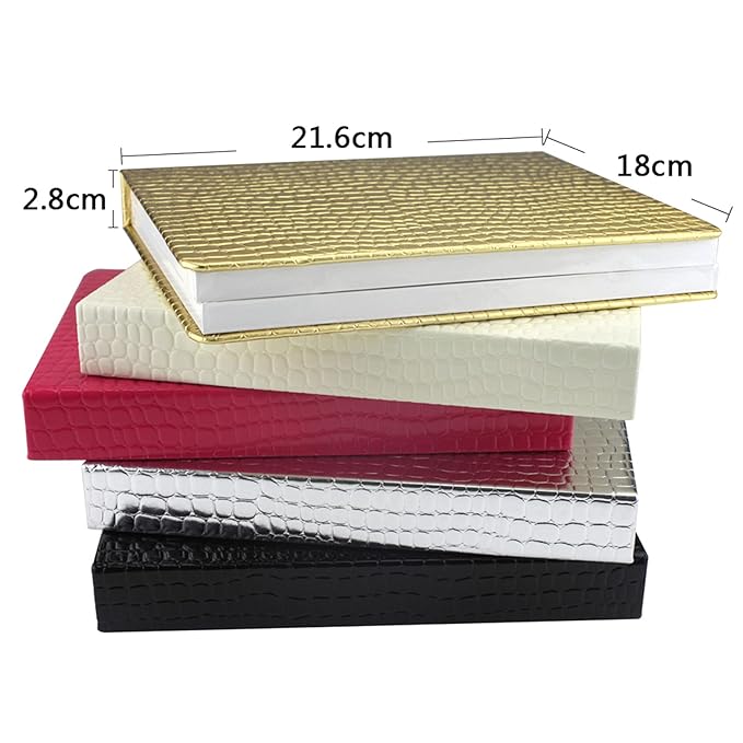 NMKL 120 Nail Color Chart Display Book for Nail Polish UV Gel Color Cards Nail Salon Tool with False Nail Tips (Black) (Rose)