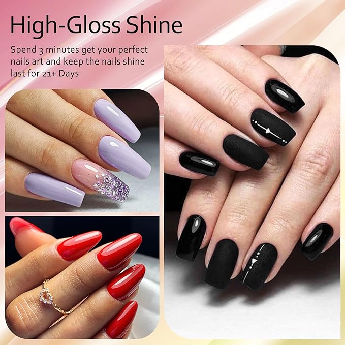MTSSII Gel Nail Polish Set, 12PCS Nude Violet Black White Gel Nail Polish Kit, Soak Off UV/LED Nail Polish Nail Art Design Salon Home Gifts for Women
