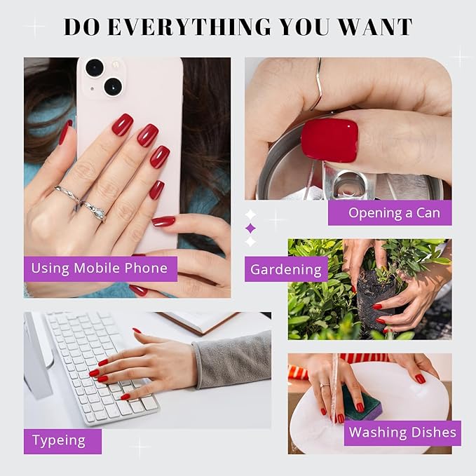 Cat Eye Press on Nails Short, Jofay Fashion Stylish Purple Press on Nails Almond, Soft Gel Fake Nails, Reusable & Natural Acrylic False Nails, Stick on Nails for Women Gift, Glue on Nails Kit 32 Pcs