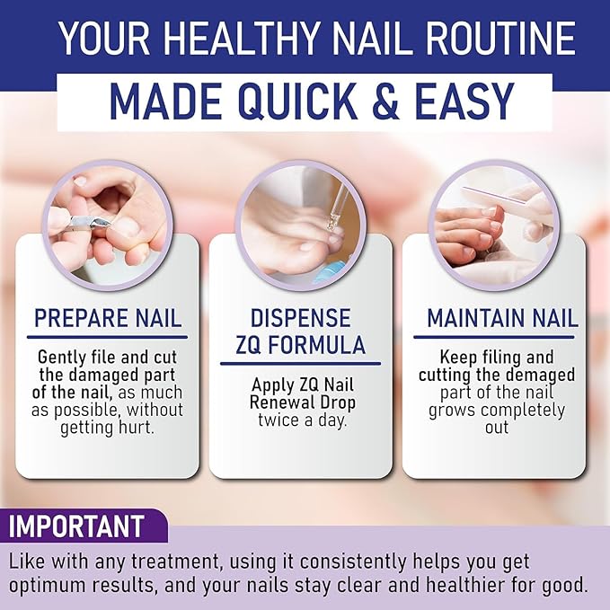 Nail Repair For Damaged Nails - Clinically Proven for Discolored, Thick, Brittle, Yellow, Lifted, and other signs of Fungus-Damaged Toenails - 92% of Nail Repair Improvement | Packaging May Vary