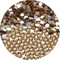 NCB 3000pcs Flatback Round Glass Nail Art Rhinestones Crystal for DIY Making Accessories Shoes, Clothes, Face Art, Bags, Manicure (Lt. Topaz, SS6 3000pcs)