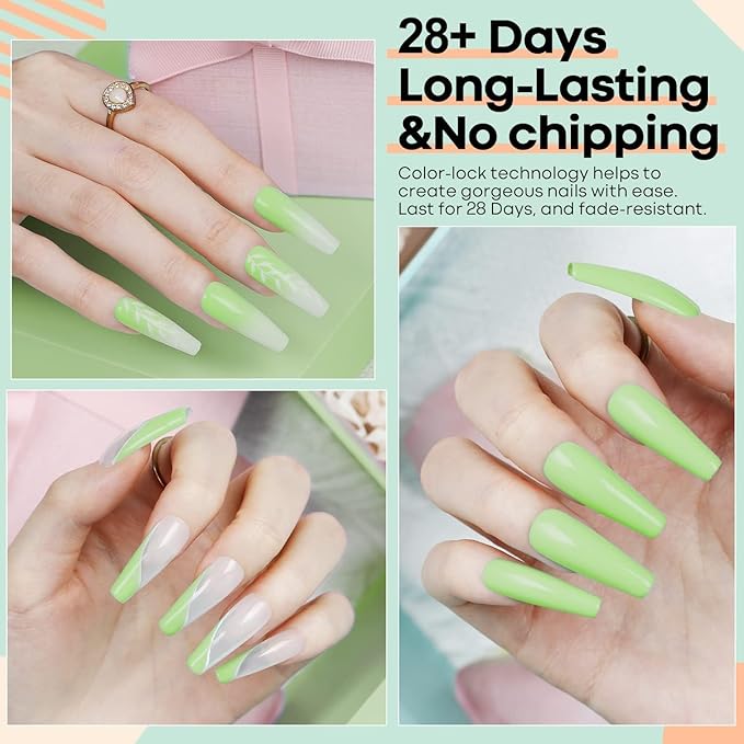 modelones Green Gel Nail Polish Milky Green Soak Off U V Light Pastel Nail Polish Pale Macaron Colors Nail Art Gel Design 15ML