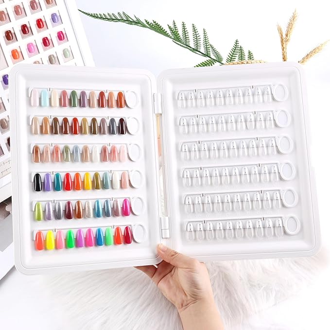 150 Pcs Clear Replacement Nail Tips for C9 C10 Nail Color Display Swatch Book (Transparent)