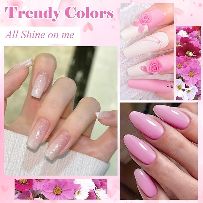 MEET ACROSS 3D Gel Nail Art Kit, Hard Sculpting Gel for Nail Art Extensions & Molding Non-Sticky for Nails Salon or Home DIY Manicure Cured Needed