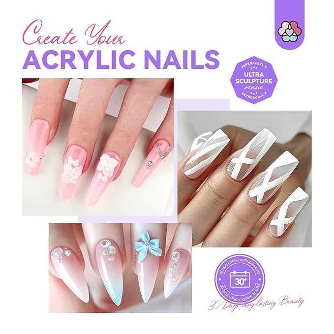 SAVILAND EMA Monomer Acrylic Nail Liquid: 8 oz Liquid Monomer for Acrylic Powder Nail Extension with 3pcs Acrylic Nail Brush Dappen Dish for Professional Nail Carving Studio Beginners DIY at Home