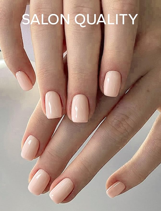 Nail Polish Strips – 32PCS UV Free Salon Quality Wraps, Long Lasting Gel Nail Stickers for Women (Vanilla White)