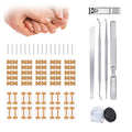 Ingrown Toenail Corrector Set, Professional Toenail Care Set with U-Shaped Breathable Strips, Curved Nail Correction Patch, Painless File & Lifter Tools, At-Home Foot Care for Men & Women.
