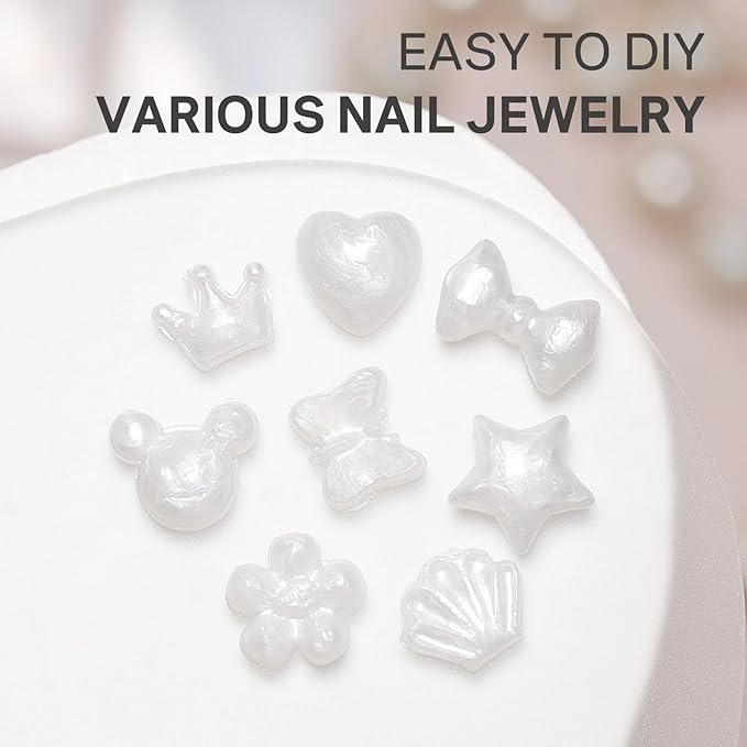 MIZHSE Pearl 3D Gel Nail Art Sculpting Gel Non-Sticky Molding Gels for Nails White Sculpting U V LED Soak Off Gels for Carving with Nail Art Pen Nail Design Home Manicure 30g 1o