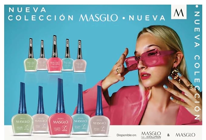 MASGLO GEL EVOLUTION Nail Polish Gel Effect, No UV/Led Lamp Required, Duration up to 12 day, 5 Colors .(SUMMER SELECTION) with True Colombian Beauty Nail File