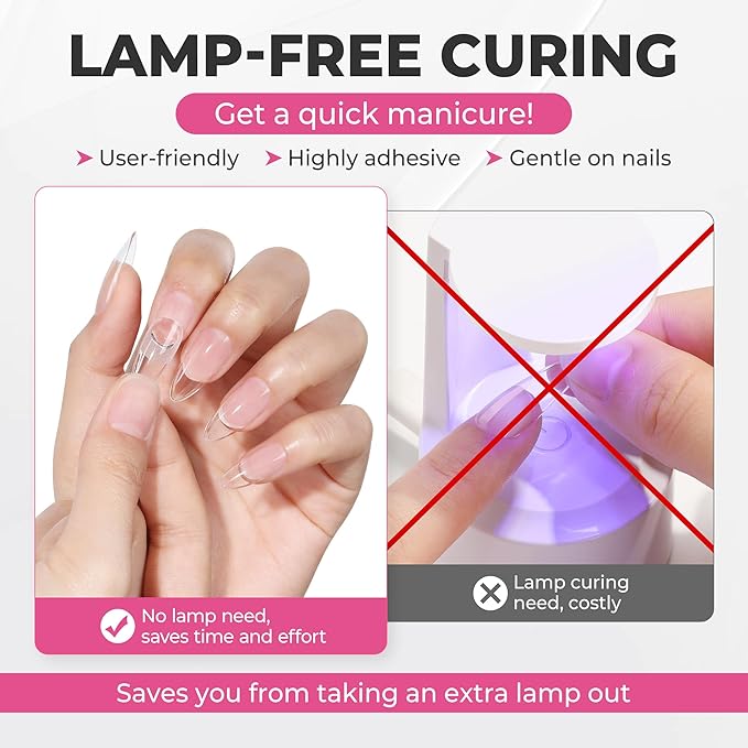 UNA GELLA 15ml Quick Drying Semi Solid Nail Glue Gel with 10ml Remover for Press On Nails Tips No Lamp Needed Strong Nail Gel Glue with 2 in 1 Acrylic Nails Remover Long Lasting Fake Nails Kit