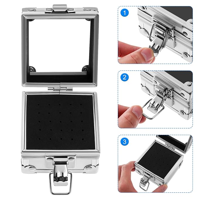 Beaupretty Nail Drill Bits Holder Drill Bit Case Stand Displayer Nail Salon Organizer Manicure Tools Container Nail Polishing Heads Storage Box for Nail Drill Bit