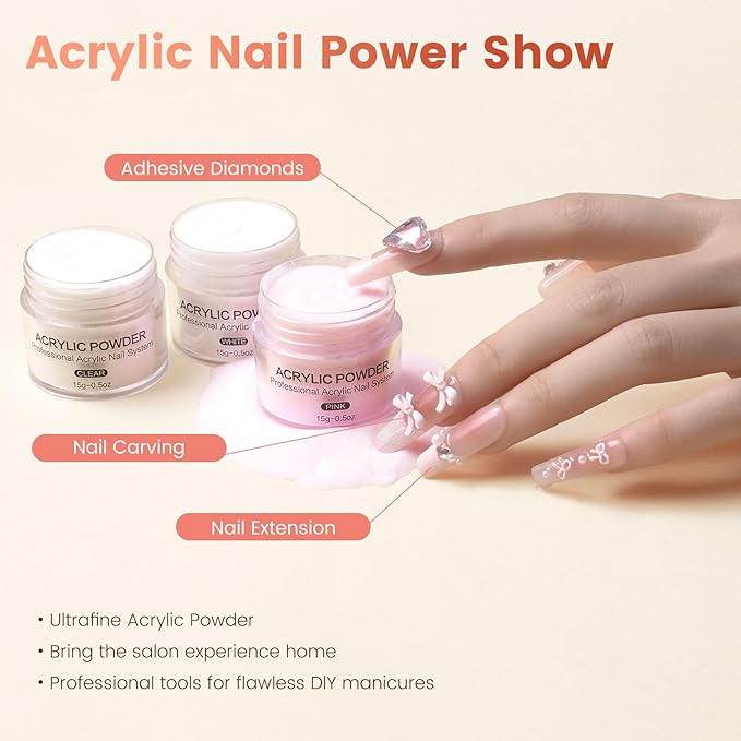 Practice Hand for Acrylic Nails Kit: Fake Silicone Hands Nail Mannequin Hand for Nail Extensions Caving - Flexible Manicure Hand Set for Beginner Salon Home