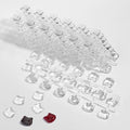 240Pcs Solid Cat Shape Nail Polish Swatches Display Cards Crystal Clear Glassy Nail Color Swatch Dots Chart Tips for Nail Salon Training Practicing Beginners Professionals
