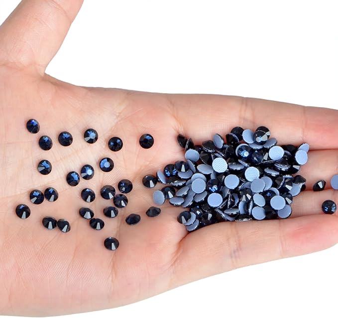 NCB 1440pcs Hot Fix Rhinestones Flatback Crystal Rhinestones for Crafts Clothes DIY Decorations (Montana, SS20 4.8mm)