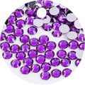 4500 Pcs SS6 2mm Flatback Rhinestones for Nails Art Crafts Glitter Round Gems Crystals DIY Clothes Shoes（Purple)