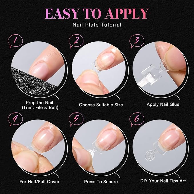 Makartt Short Square Nail Tips: 240PCS, 15 Sizes, Pre Shaped Clear Acrylic Fake Nails- Full Cover Half Matte Soft Press On Nail Extensions Long-lasting Supplies Salon and DIY at Home