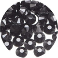 NCB 1500pcs Flatback Round Glass Nail Art Rhinestones Crystal for DIY Making Accessories Shoes, Clothes, Face Art, Bags, Manicure (Black, SS16 1500pcs)