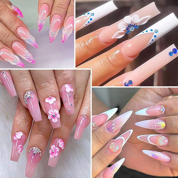 288pcs Polygel Nail Forms Kit, 12 Sizes Reusable Dual Forms For Builder Gel Ballerina Stiletto Square Nail Extension Molds With Tools for Home Manicure, Professional Nail Salon Supplies