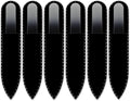 Mont Bleu Rainbow Crystal Nail File in Black Pouch - Small/Purse Size - Czech Tempered Glass - Handmade in Bohemia (Czech Republic)