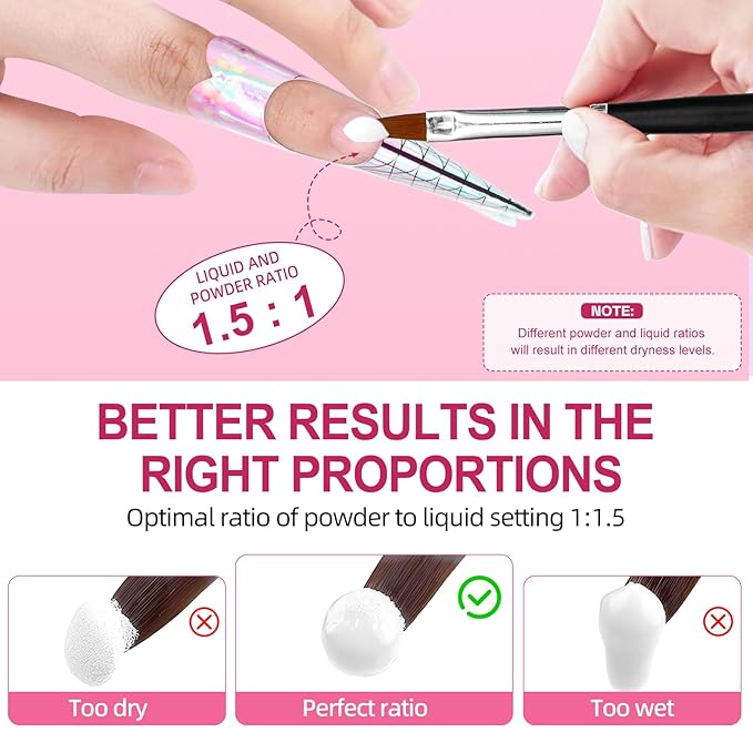 Practice Hand for Acrylic Nails, Acrylic Nail Training Mat , Manicure Trainng Hand Nail Kit for Beginners,Movable Nail Maniquin Hand with 50PCS Nail Tips,Acrylic powder, Brush and Clipper (White)