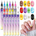 12 Colors 3D Nail Art Pens Set, 0.5mm Fine Tip, Waterproof and Quick-Drying Nail Polish Markers, Nail Painting Kit for DIY Nail Art Design