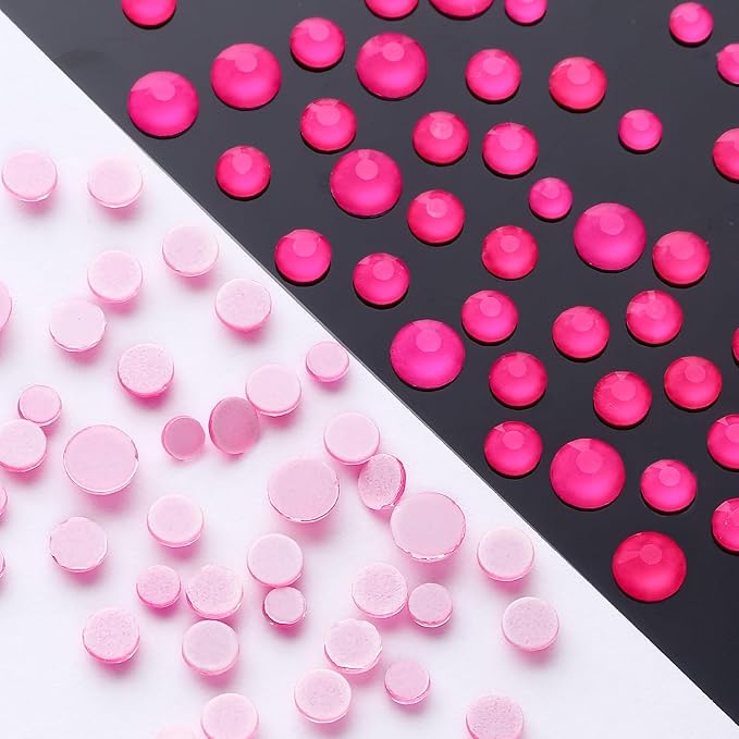 Neon Rose Flatback Rhinestones, Glass Rhinestones for Nail Art and Craft, Glue Fix, Loose Crystal Gemstones(Neon Rose, SS20, 1440pcs, 4.6-4.8mm)