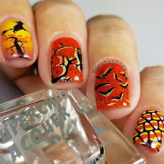 Whats Up Nails - A012 Happy Halloween Stamping Plate for Nail Art Design