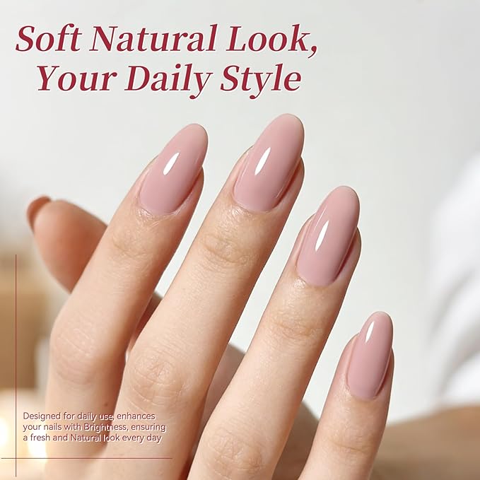 BORN PRETTY Nude Gel Nail Polish,Nude Pink Red Skin Tone Natural Colors Gel Polish Kit for Salon Manicure and Nail Art DIY at Home Valentine's Day Gift