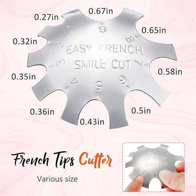 3 Pieces Acrylic Nails Tool Kit Includes French Tip Cutter, Manicure Edge Trimmer, Smile Line Cutter,French Tip Cutting Knife and Acrylic Nail Art Brush(Silver)