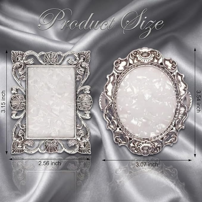 Nail Art Plate, 2 Pcs Nail Mixing Palette Polish Color Mixing Plate Nail Holder Nail Art Display Board, Nail Art Display Tools Photography Props(Sliver)