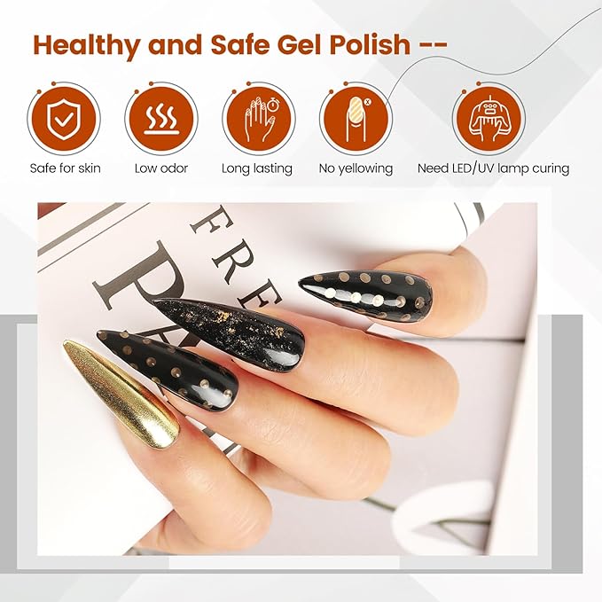 No Wipe Gel Top Coat - 10ml Clear Glossy High Shine Long Lasting Top Coat Gel Nail Polish Nail Manicure Soak Off Nail need U V Lamp