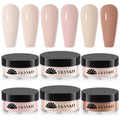 EBANKU Nude Acrylic Powder Set, 6 Colors * 10g/0.35oz Acrylic Nail Powder Warm Colors Series Acrylic Powder for Nail Acrylic French Extension 3D Nail Carving, Long-Lasting, No Nail Lamp Needed