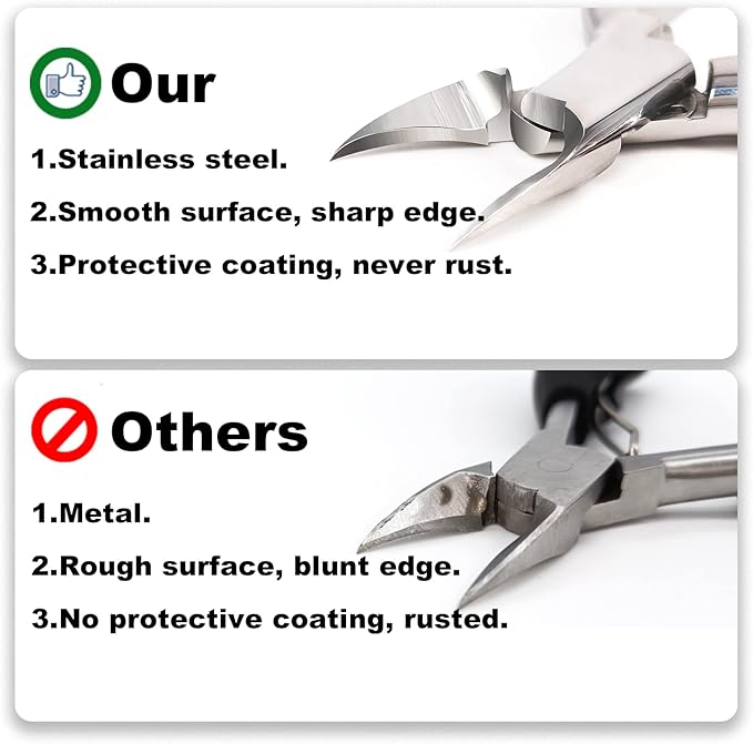 Podiatrist Toenail Clippers for Ingrown&Thick Toenails, alicates para uñas de pies, Luxury Wooden Handle Nail Clippers, Professional Toenail Cutter for Seniors, Men, Women