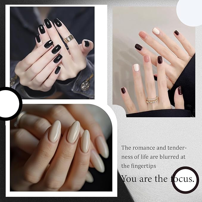 CAMILA ¿ 6pcs 15ml Hema Free Tpo Free Gel Polish Set Black and White Gel Nail Polish Kit Soak Off Gel Polish Manicure Salon For Women N Set