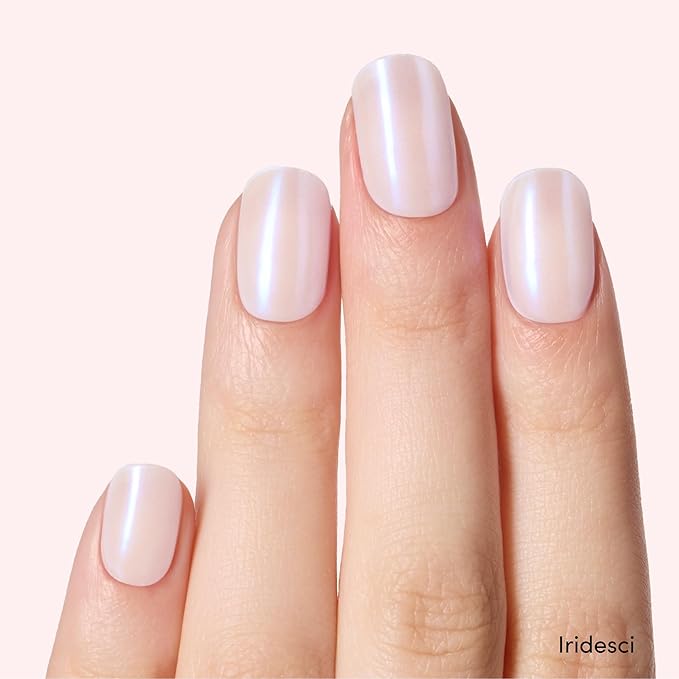 Dashing Diva Glaze Nail Strip Duo - Burst Your Bubble Collection - Iridesci & Wishing Well - Long Lasting, Chip Resistant, Semi-Cured Gel Nail Strips - Contains 2 Colors