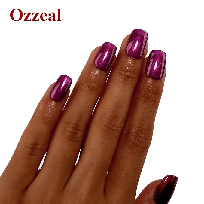 Pearl Wine Purple Glitter Gel Nail Polish - Sparkle Shimmer Fall Winter Soak Off LED UV Gel Nail Polish for Art DIY Manicure 15ML
