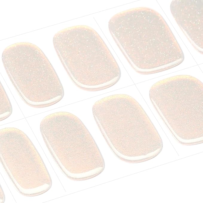 DANNI & TONI Semi Cured Gel Nail Strips Mermaid Glitters (Fairy Dust) Aurora Gel Nail Stickers 28 Stickers Gift for Woman