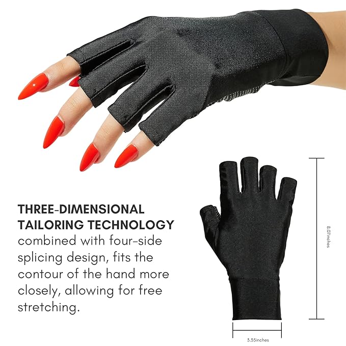 Makartt Poly Nail Gel Nail Extension Gel White Builder Nail Gel Hard Gel Bundle With UV Gloves for Nail Lamp Gel Curing, UPF50+ UV Protection Gloves for Manicures Dryer