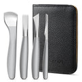 FVION Pedicure Knife Set for Feet – 4 PCS Ingrown Toenail Blade Tool Calloused Feet Remover Tool, Stainless Steel Pedicure Tools for Foot Callus Blade Remover for Feet (Short Handle)
