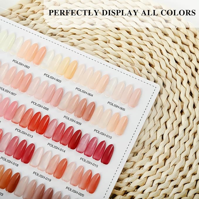 160 Nail Color Display,Nail Art Sample Chart Acrylic Gel Polish Rack,Nail Polish Display with 240pcs Nail Color Display Tips,Nail Color Swatches Perfect for Nail Salon & Home Use