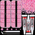Resin Rhinestones for Crafting with 3Pcs 10ml B7000 Jewelry Glue, 2 Boxes Pink AB Flatback Gems Crystals Diamond for Bedazzling Crafts DIY Nail Art Makeup,Gems for Clothing Tumblers Shoes