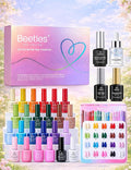 beetles Gel Polish Set - Everyday Muse Collection, 20 Colors 15ml Pink Yellow Blue Spring Colors Gel Set with Base Top Coat Trendy Colors Uv LED Lamp Salon DIY at Home Nails Gifts for Women