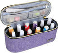 LUXJA Nail Polish Organizer - Holds 12 Bottles (15ml - 0.5 fl.oz), Nail Polish Case for Polish and Small Tools, Purple