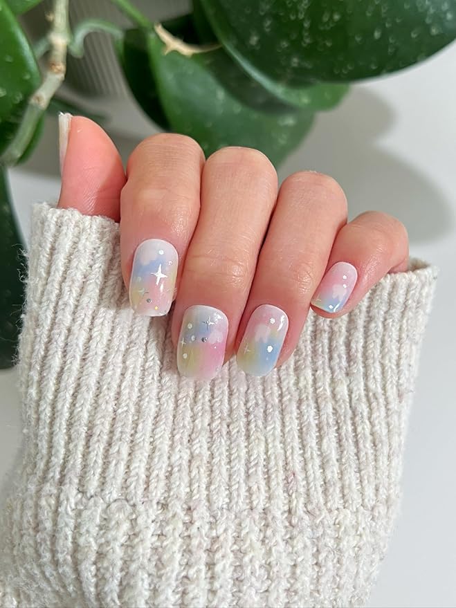 Semi Cured Gel Nail Strips (Cosmic Confetti)